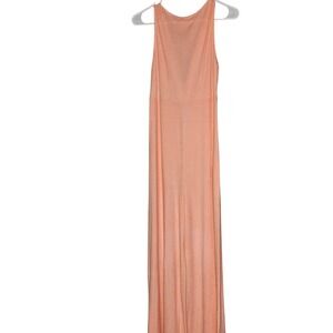 VIntage Peach Jumpsuit Sm Sleeveless Keyhole Neck Lounge‎ Romper Casual Romantic